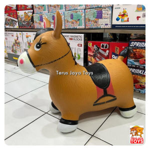 MAINAN ANIMAL JUMPING KUDA DUDUK KARET / MAINAN KUDA KARET