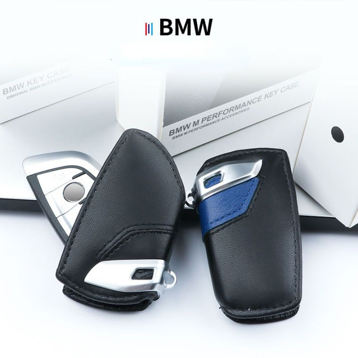 BMW Leather Remote Car Key Fob Shell Holder Bag Case Cover Protector ...