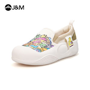 Joy&Mario Womens Loafers Fashionable Platform Canvas Shoes Cartoon Casual Shoes