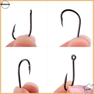 Follow Get More【Metonna】 100-500PCS Fishing Hooks Set High Carbon Steel Sharp Durable Barbed Fishhook Rock Fishing Equipment Gear Tackle Accessories