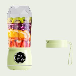 Portable Juice Blender Cup - USB Rechargeable 550ml with 10 Blades for Fruits and Ice
