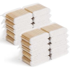 Cotton Swabs 2000ct(20 Pack)Double-Tipped Cotton BudsCotton Swabs with Wooden SticksCotton Swabs for EarsMakeupDaily Cleaning