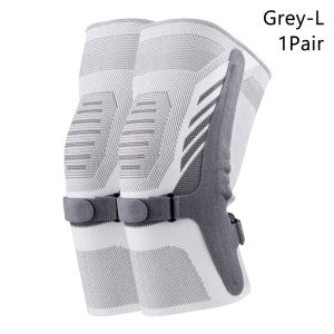 MIRELAE 1/2Pcs Adjustable Knee Compression Sleeve Elastic Pressurized Knee Pads Brace Durable Knee Support Fitness Volleyball Kneepad for Gym Running Cycling Badminton