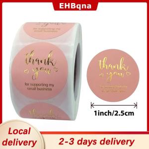 [COD]  HOT SALE Ship within 24 hours 500pcs Thank You Round Sticker Scrapbook Letter Handmade Stickers Seal Labels Stickers Wedding Gift Flower Decoration