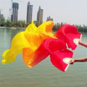 1.8M Long Dance Fan Multicolor Bamboo Fan Belly Dance Performance Long Fan Stage Performance Fans