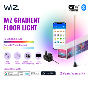 NEW WiZ Gradient Floor Light - RGBIC Displays Multiple colors at once - easy setup and sleek design - connects to your WiFi - Work with Google Home