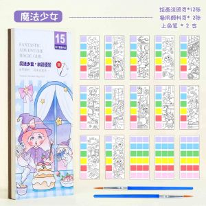 Children Coloring Note/ Watercolor Note/ Children Painting Sticky Note/  Pocket Painting Note/ Coloring Book
