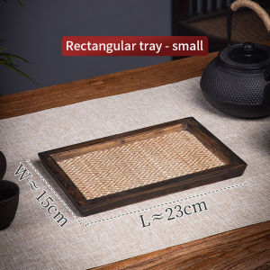 ไม้เนื้อแข็งถาดแห้งชงชาถาดวินเทจถาดเก็บถ้วย ถาดผลไม้สานหวายจีน ถาดขนม ถาดผลไม้แห้ง ถาดขนมปัง ถาดกับข้าว ถวายสังฆทาน สำหรับใช้ที่ร้านอาหาร ร้านน้ำชา