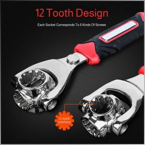 Wrench Detachable Multi-head Wrench Socket Lightweight and Portable Abrasion Resistance Disassembly Work
