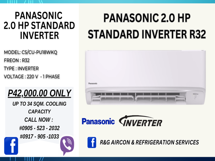 Standard Inverter R32 🎉🎆 BRAND NEW PANASONI.C 2.0 HP WALL - MOUNTED TYPE STANDARD INVERTER ...