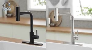 SXH304 Stainless steel pull-out kitchen faucet   Multifunctional hot and cold sink with rain shower waterfall faucet