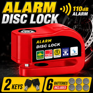 Heavy Duty motorcycle/bike lock anti theft disc lock for motorcycle motor bike lock with with alarm systerm water proof