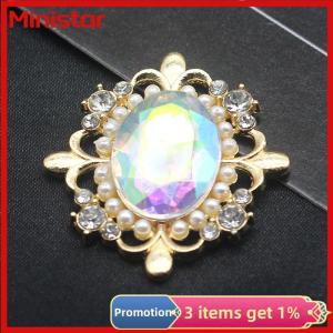 Ministar 29x32mm Exquisite Alloy Rhinestone Buckle Bowknot Hair Accessories Material Accessories Wedding Invitation Decoration