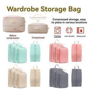 4Pcs Set Travel Storage Bag Compression Luggage Storage Bag/Compression packing cube/Packing Cube/Packing Cubes Double-layer zipper Waterproof and wrinkle-resistant