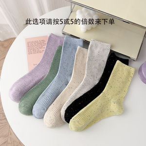 【จัดส่งเร็วสุด ๆ ! 】ถุงเท้าหลากสี ถุงเท้าข้อเท้าสไตล์ย้อนยุค ถุงเท้าข้อเท้าขนาดใหญ่ ถุงเท้ากลางน่อง ถุงเท้าผู้หญิงญี่ปุ่น