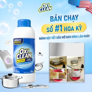 Bột tẩy Dầu Mỡ Oxiclean - Giúp tẩy sạch vết bẩn dầu mỡ lâu ngày tiết kiệm thời gian công sức 30g