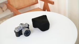 JJC Neoprene Camera Pouch for Fujifilm Fuji X-T100 X-T30 X-T20 X-T10 +16-50mm/ 18-55mm/15-45mm/ 23mm/50mm Mirrorless Camera Bag For Canon EOS R50 V Velcro Closure