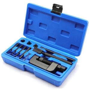 Hanson8 Motorcycle 4 Pins Chain Cutter Breaker Splitter Riveting Tool Rivet Repair Set for Chain 415/420/428/520/525/530/630 Motorbike 8K3Q7
