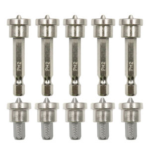 10pcs Mata Obeng Magnet / Mata Obeng Hex Shank Magnetik 1/4" Gypsum