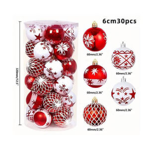 Christmas decorations 6cm30pcs electroplated plastic ball Christmas ball gift pendant acrylic ball