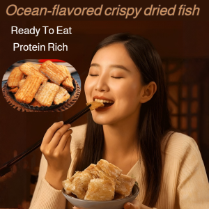Fishflavored Tant Snacks SL-High Protein Ready-to-Eat Ribbonfish Crisp Ready To Eat Crispy Ribbon Fish Snack Savory Dried Fish Treats Boneless Mackerel Mid Section Snacks Ribbon Fish Snack Crispy Dried Fish Crispy Dried Fish