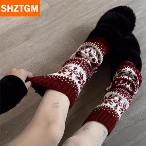 [COD] SHZTGM ถุงเท้าเลกกิ้งอุ่นสำหรับผู้หญิง1คู่ถุงเท้าให้ความอบอ่้อนสไตล์ย้อนยุคสำหรับฤดูใบไม้ร่วงและฤดูหนาว