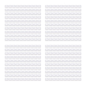 200pcs Clear Self Adhesive Slot Hole Hanging Tabs for Retail Display and Home Organization Waterproof Plastic Hooks