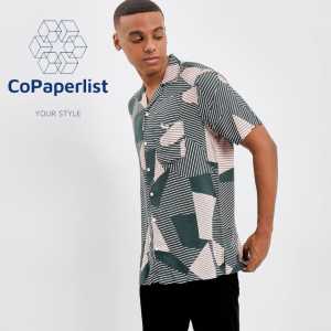 Kemeja Pria Vintage Amarilo Lengan Pendek Aestetik Hawaii Korea Retro KAsual Bahan Rayon Premium Import Size M-L-XL