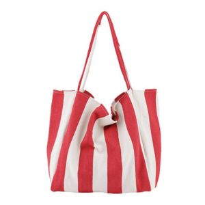 IELGY Japanese striped canvas bag small fresh and versatile casual womens single shoulder bag