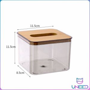 Need Nordic simple and creative tissue box desktop storage box tissue box gray and transparent.