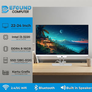 eFound PC All-in-One Intel Core i3/i5/i7 – Super Tipis Full HD 24 inch K5 16GB RAM 2TB SSD Cocok untuk Rumah Belajar Kantor & Sekolah
