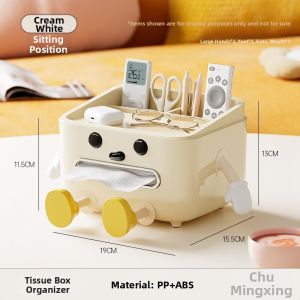 CHUMX Bedside Table Tissue Holder Organizer Nightstand Living Room Shelf Remote Control