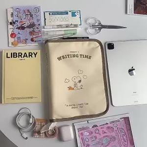 ins11/13 inch tablet keyboard bag snoopy cartoon hand account bag tablet storage bag