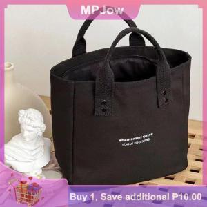 【MPJow】 Womens Canvas Handbag Solid Color Womens Casual Large Capacity Travel Bag