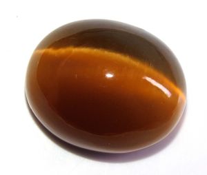 Natural Brown Color Brazil Chrysoberyl Cats Eye 105 Cts. Cabochon Loose Gemstone