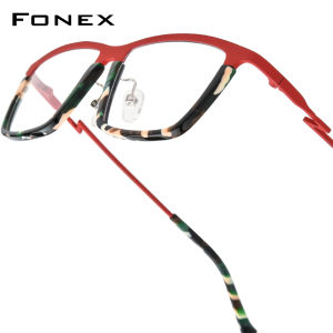 FONEX Acetate Titanium Glasses Frame Men 2025 New Fashion Brand Design Square Eyeglasses Women High-Quality Japanese Spectacles Optical Eyewear 85792