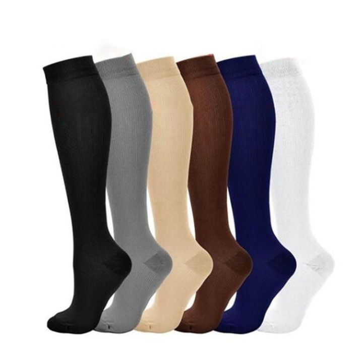 Supreme Glory Shop 1Pair Unisex Compression Long Socks Women Men Pressure  Varicose Veins Leg Relief Pain Knee High Stockings