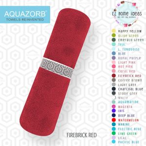 AQUAZORB Oversize Body Towel / Bath Towel 151 x 78 cm. Perfect size to dry you off and wrap around your body high Intensity Work Out & Beach / Pool Towel. Compact Super-absorbent and Durable. Built-in elastic loop that secures the towel in a roll.