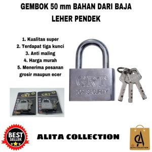 GEMBOK BAJA 50MM LEHER PENDEK BAHAN BESI TEBAL KUAT HARGA MURAH BERKUALITAS PROMO PRODUK TERLARIS