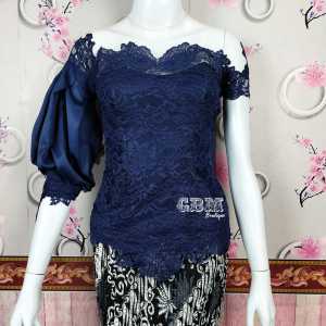 Navier Kebaya Modern Terbaru Bahan Brokat Untuk Wisuda/ Pesta/ Lamaran/ Kondangan/ Seragam Bridesmaid/ Prewedding/ Jaga Kado