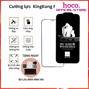 Kính Cường Lực King Kong 3D Dán Full Màn Hình iρhone IP 6 6s 7 8 Plus X Xs Max 11 Pro Max Xr 12 13 14 15 16 17 Pro Max Hoco.