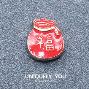 JIBBITZ cross charms shoe attachments Copper Coin Chinese style ruby cross shoe attachments