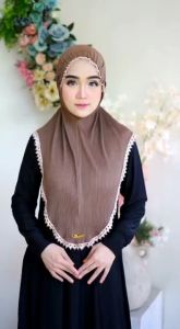 HIJAB/JILBAB INSTAN Bergo Plisket Kerut Kamila ORI Arrizfa