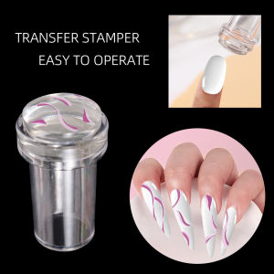 Mini Transparent Jelly Nail Art Stamper Scraper Set DIY Polish Design Print Silicone Stamp Stamping Tools