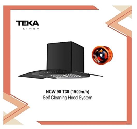 Teka Chimney Hood Stainless Steel NCW 90 T30 SelfCleaning Hood System