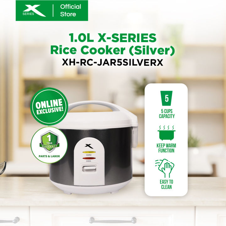 XSERIES 1L Rice Cooker Multicooker 5 Cups Capacity Nonstick Coating