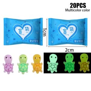 🔥10/20pcs Cute Luminous Turtle Blind Bag Mini Cartoon Turtle Toy Garden Micro Landscape DIY Fish Tank Desktop Car Decoration