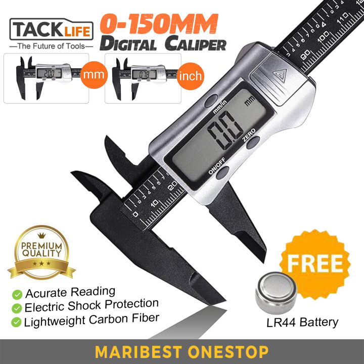 TACKLIFE 150mm Digital Caliper Measuring Tool Angkup Vernier Caliper