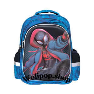 Tas 41cm 3D 3-Resleting Tas Sekolah Anak SD SMP Type Marvel Superhero - Tas Ransel