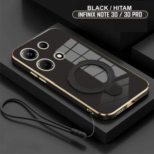 Softcase Infinix Hot 11s NFC Zero 30 4G 5G Zero 5G 2023 CaseRing Plating Holder Magnetic Free Tali Lanyard Premium